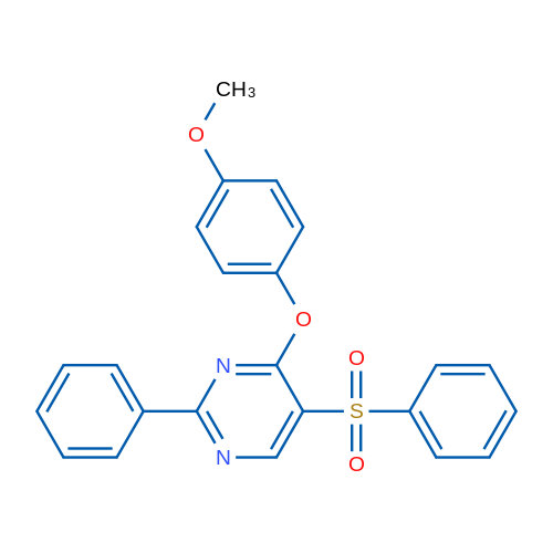 5-(Benzenesulfonyl)-4-(4-methoxyphenoxy)-2-phenylpyrimidine 1g