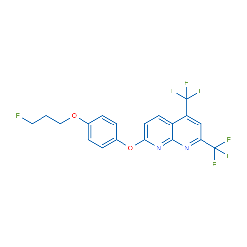 7-[4-(3-Fluoropropoxy)phenoxy]-2,4-bis(trifluoromethyl)-1,8-naphthyridine 1g