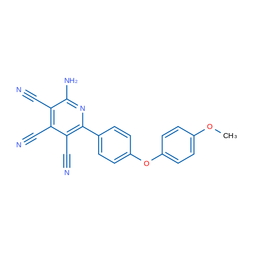 2-Amino-6-[4-(4-methoxyphenoxy)phenyl]pyridine-3,4,5-tricarbonitrile 1g