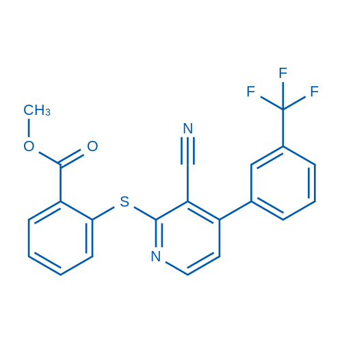 Methyl 2-({3-cyano-4-[3-(trifluoromethyl)phenyl]pyridin-2-yl}sulfanyl)benzoate 1g