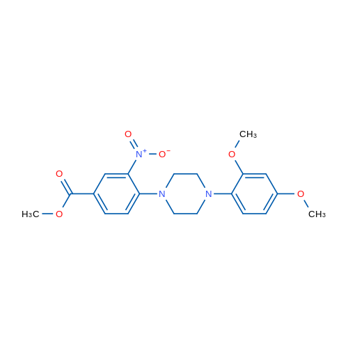 Methyl 4-[4-(2,4-dimethoxyphenyl)piperazin-1-yl]-3-nitrobenzoate 1g