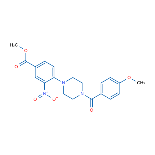 Methyl 4-[4-(4-methoxybenzoyl)piperazin-1-yl]-3-nitrobenzoate 1g