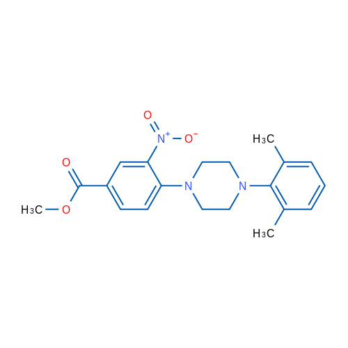 Methyl 4-[4-(2,6-dimethylphenyl)piperazin-1-yl]-3-nitrobenzoate 1g