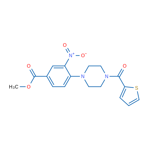 Methyl 3-nitro-4-[4-(thiophene-2-carbonyl)piperazin-1-yl]benzoate 1g