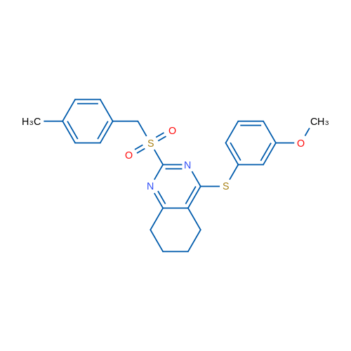 4-[(3-Methoxyphenyl)sulfanyl]-2-[(4-methylphenyl)methanesulfonyl]-5,6,7,8-tetrahydroquinazoline 1g