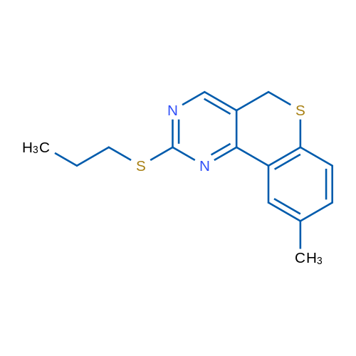 9-Methyl-2-(propylsulfanyl)-5H-thiochromeno[4,3-d]pyrimidine 1g