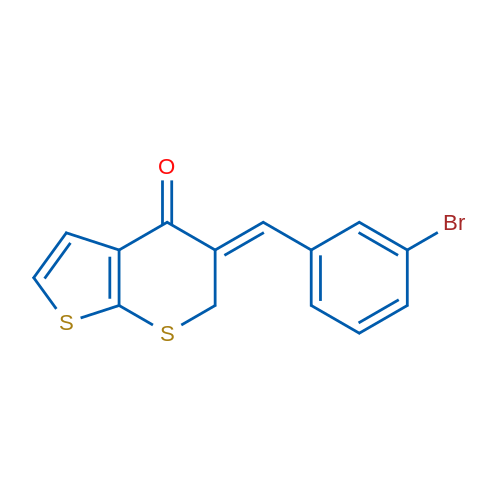 (5Z)-5-[(3-Bromophenyl)methylidene]-4H,5H,6H-thieno[2,3-b]thiopyran-4-one 1g