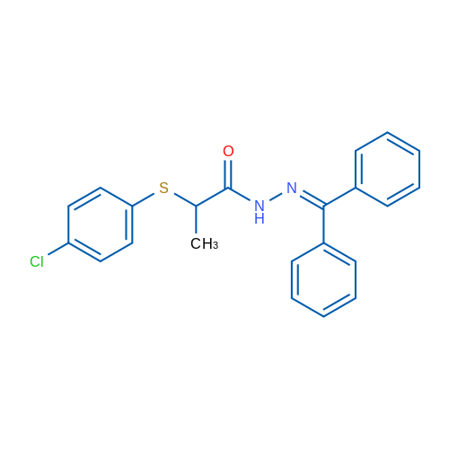 2-[(4-Chlorophenyl)sulfanyl]-N'-(diphenylmethylidene)propanehydrazide 1g