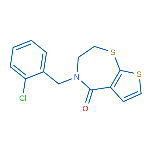 4-[(2-Chlorophenyl)methyl]-2H,3H,4H,5H-thieno[3,2-f][1,4]thiazepin-5-one 1g