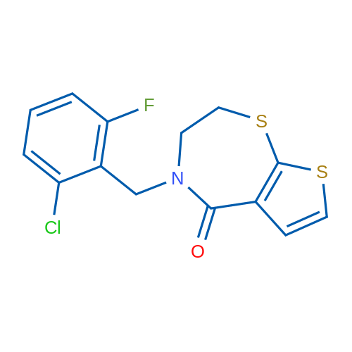 4-[(2-Chloro-6-fluorophenyl)methyl]-2H,3H,4H,5H-thieno[3,2-f][1,4]thiazepin-5-one 1g