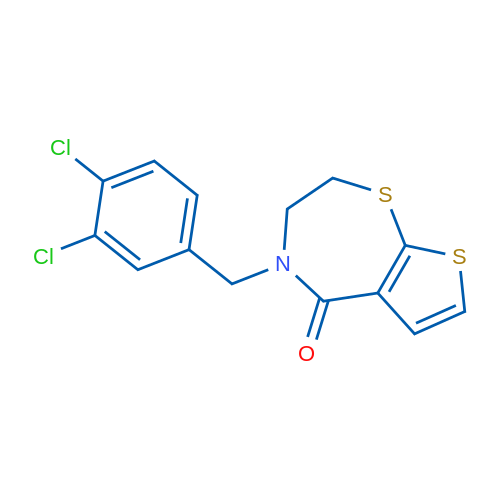 4-[(3,4-Dichlorophenyl)methyl]-2H,3H,4H,5H-thieno[3,2-f][1,4]thiazepin-5-one 1g