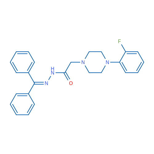 N'-(Diphenylmethylidene)-2-[4-(2-fluorophenyl)piperazin-1-yl]acetohydrazide 1g
