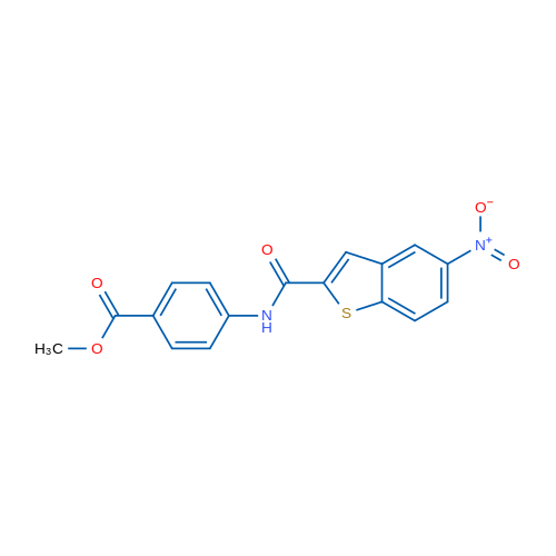 Methyl 4-(5-nitro-1-benzothiophene-2-amido)benzoate 1g