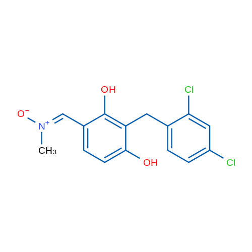 (E)-({3-[(2,4-dichlorophenyl)methyl]-2,4-dihydroxyphenyl}methylidene)(methyl)oxidoazanium 1g