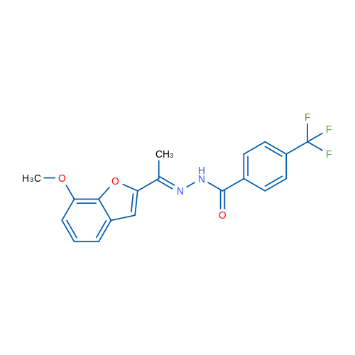 N'-[(1E)-1-(7-Methoxy-1-benzofuran-2-yl)ethylidene]-4-(trifluoromethyl)benzohydrazide 1g