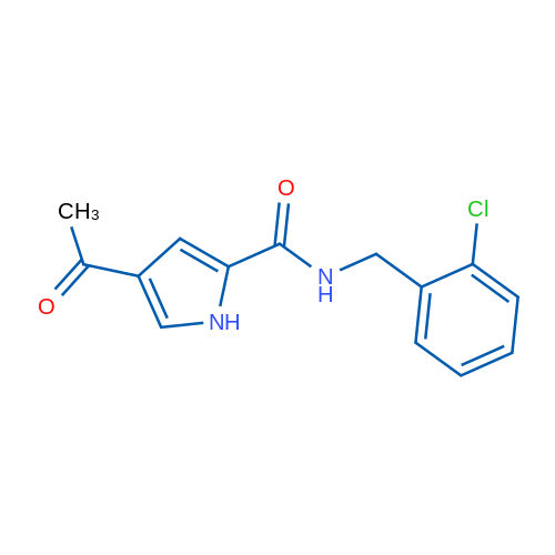 4-Acetyl-N-[(2-chlorophenyl)methyl]-1H-pyrrole-2-carboxamide 1g