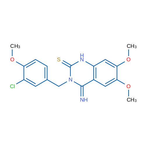 3-[(3-Chloro-4-methoxyphenyl)methyl]-4-imino-6,7-dimethoxy-1,2,3,4-tetrahydroquinazoline-2-thione 1g