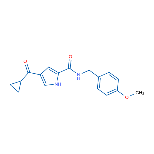 4-Cyclopropanecarbonyl-N-[(4-methoxyphenyl)methyl]-1H-pyrrole-2-carboxamide 1g