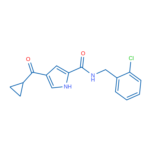 N-[(2-Chlorophenyl)methyl]-4-cyclopropanecarbonyl-1H-pyrrole-2-carboxamide 1g