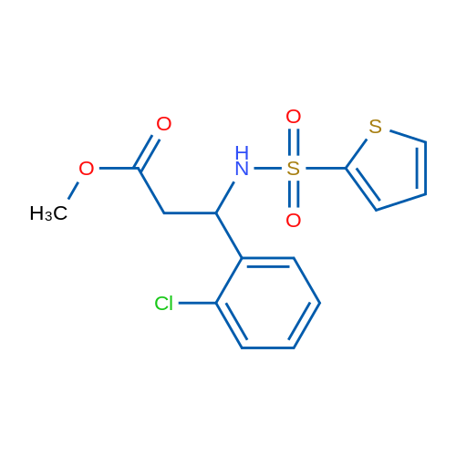 Methyl 3-(2-chlorophenyl)-3-(thiophene-2-sulfonamido)propanoate 1g