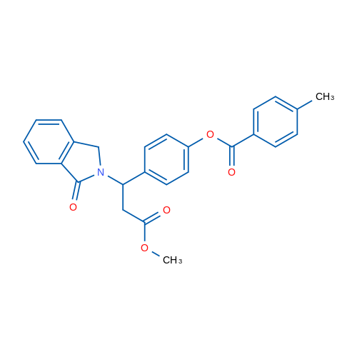 4-[3-Methoxy-3-oxo-1-(1-oxo-2,3-dihydro-1H-isoindol-2-yl)propyl]phenyl 4-methylbenzoate 1g