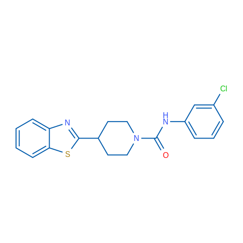 4-(1,3-Benzothiazol-2-yl)-N-(3-chlorophenyl)piperidine-1-carboxamide 1g
