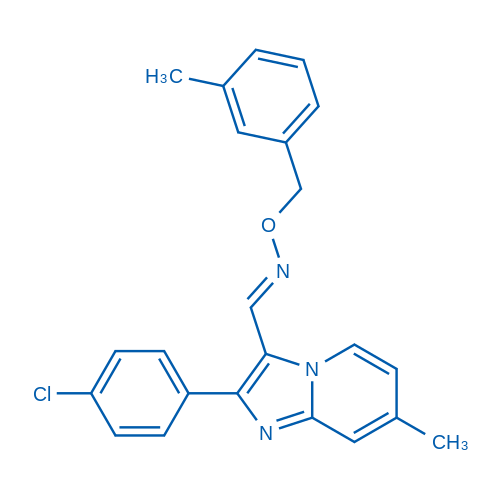 (E)-{[2-(4-chlorophenyl)-7-methylimidazo[1,2-a]pyridin-3-yl]methylidene}[(3-methylphenyl)methoxy]amine 1g