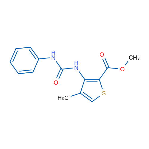 Methyl 4-methyl-3-[(phenylcarbamoyl)amino]thiophene-2-carboxylate 1g