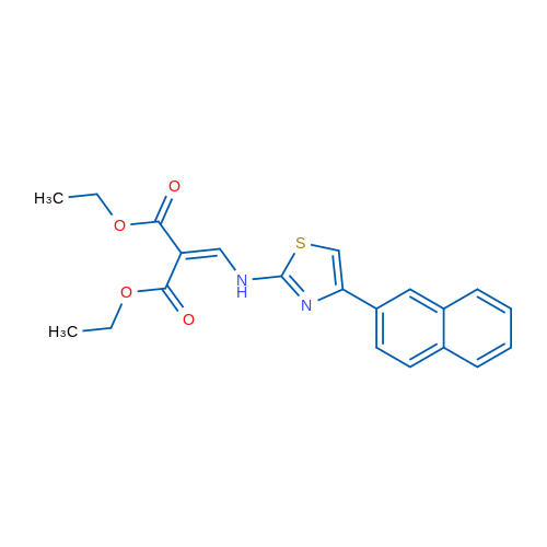 1,3-Diethyl 2-({[4-(naphthalen-2-yl)-1,3-thiazol-2-yl]amino}methylidene)propanedioate 1g