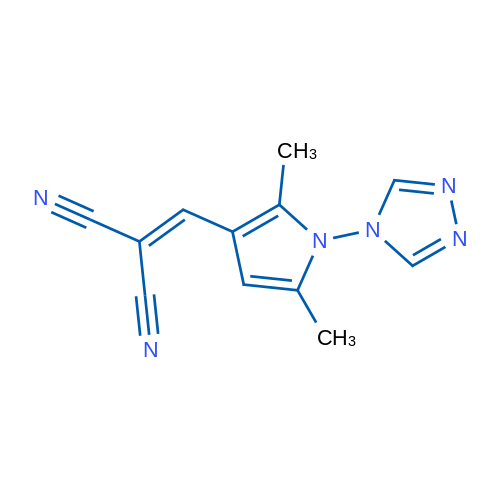 2-{[2,5-dimethyl-1-(4H-1,2,4-triazol-4-yl)-1H-pyrrol-3-yl]methylidene}propanedinitrile 1g