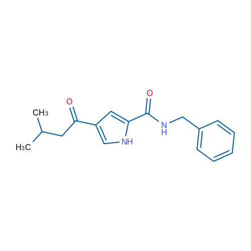 N-Benzyl-4-(3-methylbutanoyl)-1H-pyrrole-2-carboxamide 1g