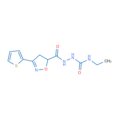 N-[(Ethylcarbamoyl)amino]-3-(thiophen-2-yl)-4,5-dihydro-1,2-oxazole-5-carboxamide 1g