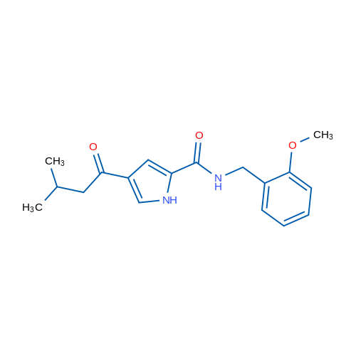 N-[(2-Methoxyphenyl)methyl]-4-(3-methylbutanoyl)-1H-pyrrole-2-carboxamide 1g