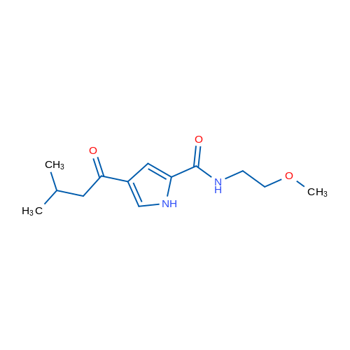 N-(2-Methoxyethyl)-4-(3-methylbutanoyl)-1H-pyrrole-2-carboxamide 1g