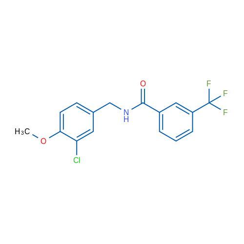 N-[(3-Chloro-4-methoxyphenyl)methyl]-3-(trifluoromethyl)benzamide 1g