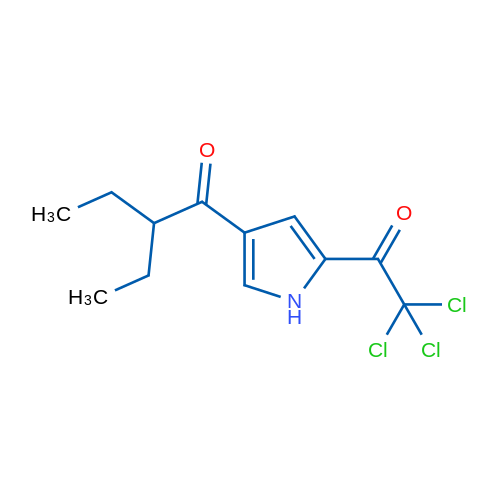 2-Ethyl-1-[5-(2,2,2-trichloroacetyl)-1H-pyrrol-3-yl]butan-1-one 1g