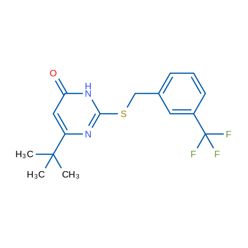 6-tert-Butyl-2-({[3-(trifluoromethyl)phenyl]methyl}sulfanyl)-3,4-dihydropyrimidin-4-one 1g