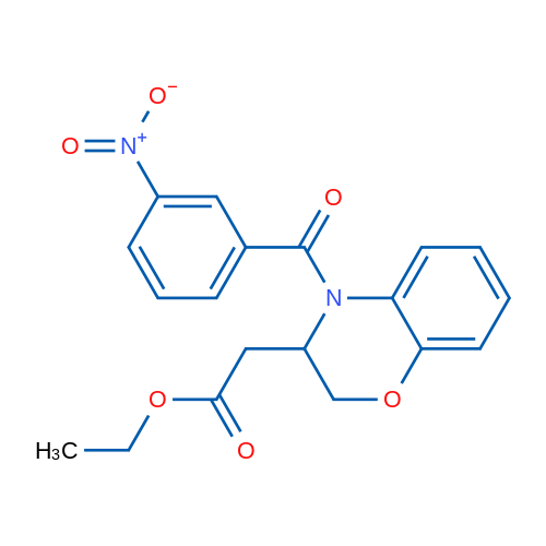 Ethyl 2-[4-(3-nitrobenzoyl)-3,4-dihydro-2H-1,4-benzoxazin-3-yl]acetate 1g