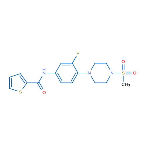 N-[3-Fluoro-4-(4-methanesulfonylpiperazin-1-yl)phenyl]thiophene-2-carboxamide 1g
