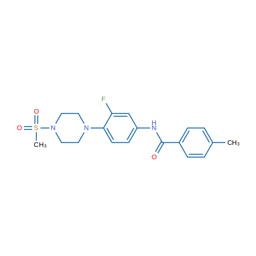 N-[3-Fluoro-4-(4-methanesulfonylpiperazin-1-yl)phenyl]-4-methylbenzamide 1g