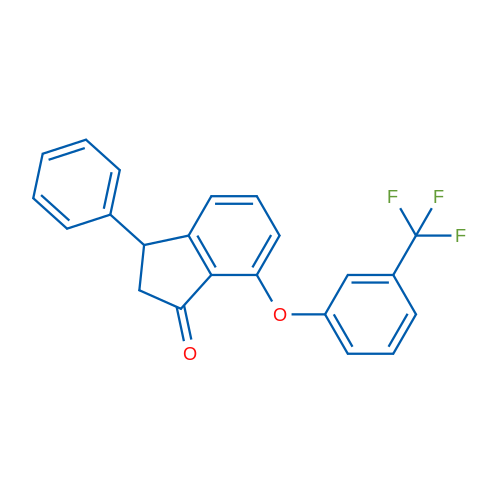 3-Phenyl-7-[3-(trifluoromethyl)phenoxy]-2,3-dihydro-1H-inden-1-one 1g