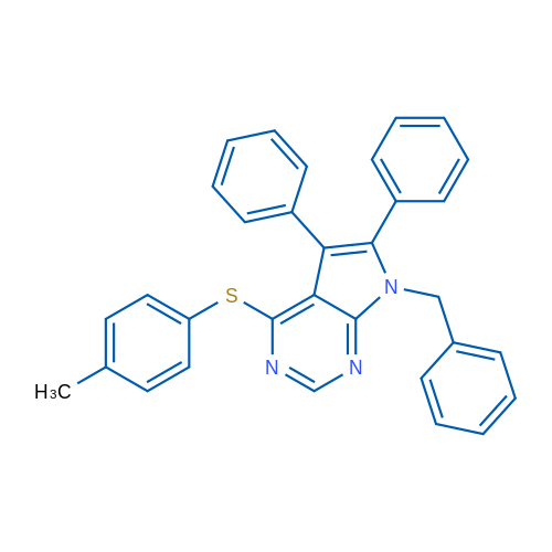 7-Benzyl-4-[(4-methylphenyl)sulfanyl]-5,6-diphenyl-7H-pyrrolo[2,3-d]pyrimidine 1g