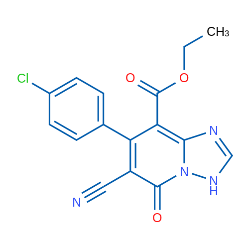 Ethyl 7-(4-chlorophenyl)-6-cyano-5-oxo-3H,5H-[1,2,4]triazolo[1,5-a]pyridine-8-carboxylate 1g