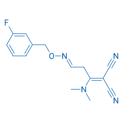 2-[(3E)-1-(Dimethylamino)-3-{[(3-fluorophenyl)methoxy]imino}propylidene]propanedinitrile 1g