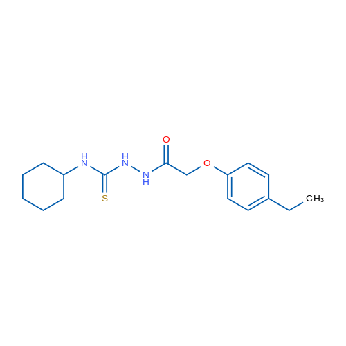 N-[(Cyclohexylcarbamothioyl)amino]-2-(4-ethylphenoxy)acetamide 1g
