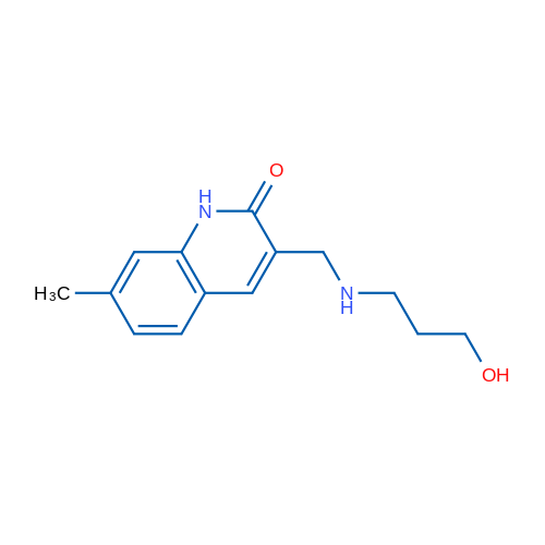 3-(((3-Hydroxypropyl)amino)methyl)-7-methylquinolin-2(1H)-one 1g