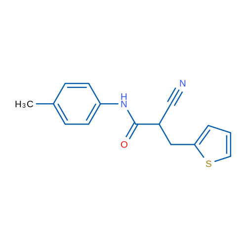2-Cyano-N-(4-methylphenyl)-3-(thiophen-2-yl)propanamide 1g