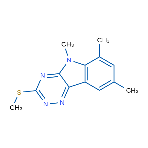 5,6,8-Trimethyl-3-(methylsulfanyl)-5H-[1,2,4]triazino[5,6-b]indole 1g