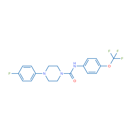 4-(4-Fluorophenyl)-N-[4-(trifluoromethoxy)phenyl]piperazine-1-carboxamide 100mg
