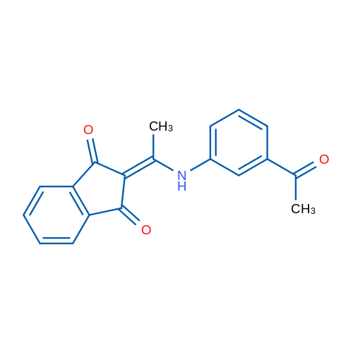 2-{1-[(3-acetylphenyl)amino]ethylidene}-2,3-dihydro-1H-indene-1,3-dione 1g